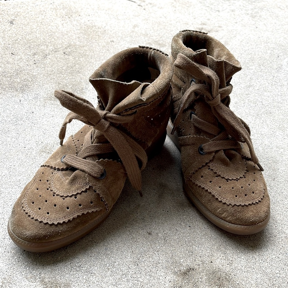 Isabel Marant Suede Platform Sneaker